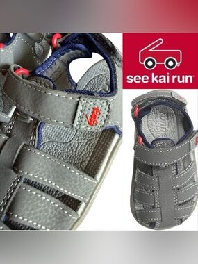 See Kai Run Cyrus III Gray Sandal.     Size 9 toddler.